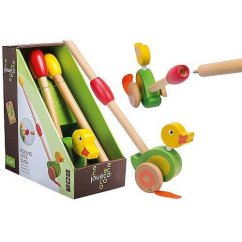 JOUECO Drevená jazdiaca kačica na tyči 12m+ Drevená jazdiaca kačica na tyči 12m+.