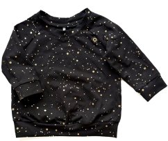 PINKIE Mikina Shine Gold - Čierna 86-92 5319