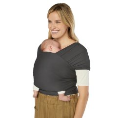 ERGOBABY ŠÁTEK/Aura Udržateľne Získaný Pletený Detský Šál - Mäkká Čierna