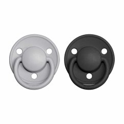 Bibs De Lux vel. 2 z prírodného kaučuku 2 ks - Cloud & Black
