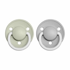 Bibs De Lux vel. 2 z prírodného kaučuku 2 ks - Sage Nočné / Cloud Nočné.