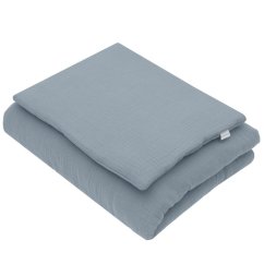 NOVÉ DIEŤA Muselínový set s výplňou /vankúšik + prikrývka - modrý
