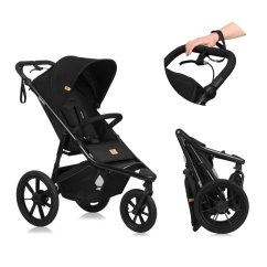 LIONELO Športový kočík Azura - Black Onyx