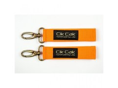 Úchyty Cik Cak s mosaznou karabinou - Oranžová Úchyty Cik Cak s mosadznou karabinou - Oranžová