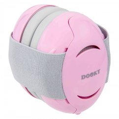 DOOKY Chrániče sluchu/sluchátka BABY 0-36m - Rúžová