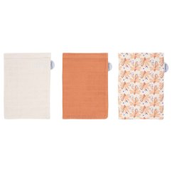 LUMA Mušelínové žínky Bambus, 3ks - Flowerfever Nude 3ks