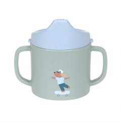 LÄSSIG Sippy Cup PP/Celulóza Tiny Team Hrneček - pes