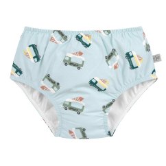 LÄSSIG Swim Diaper ice cream truck illusion blue Chlapčenské plienkové plavky - 07-12 mo. veľkosť 74/80