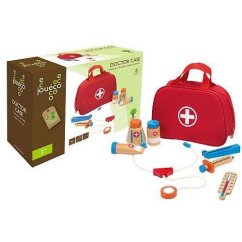 JOUÉCO Doktorský kufrík s dreveným prísušenstvom 8ks 36m+ Doktorský kufrík.