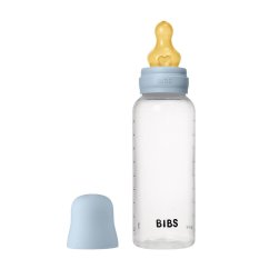 BIBS antikoliková fľaša s kaučukovým cumlíkom 270ml - Baby Blue
