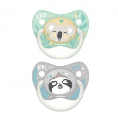 Canpol babies set anatomických silikonových cumlíkov EXOTIC ANIMALS Grey - 0-6m
