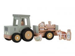 LITTLE DUTCH Traktor s prívesom drevený Farma - Traktor s prívesom drevený Farma.