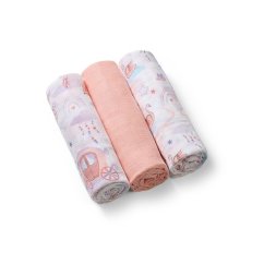 BABYONO Mušelínové pleny Super Soft 3 ks - Broskyňa, 70x70 cm