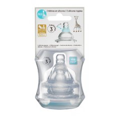 Mii Sophie la girafe set 2 ks savičiek - rýchly prietok - L - rýchly prietok - L.