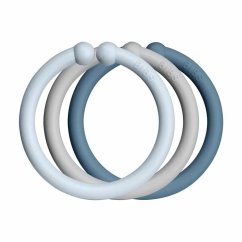 BIBS Loops krúžky 12 ks - Baby-blue-cloud-petrol