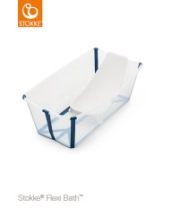 STOKKE® Flexi bath® Skladacia vanička + lehátko do vaničky - Transparent Blue