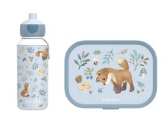 LITTLE DUTCH Svačinový set (fľaša 400ml+box) - Lesní priatelia