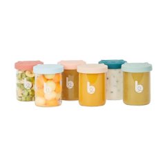 BABYMOOV Sklenené misky s viečkami ISY BOWLS 6x 250ml - Sklenené misky s viečkami ISY BOWLS 6x 250ml