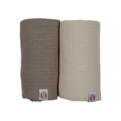 LODGER Swaddler Solid 2balenie 110 x 110 cm - Birch/Buffalo
