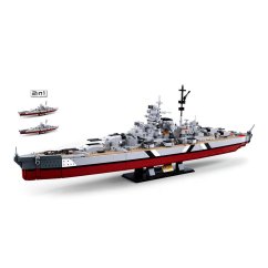 SLUBAN ModelBricks M38-B1102 Bitevná loď Bismarck 2v1 - M38-B1102 Bitevná loď Bismarck 2v1