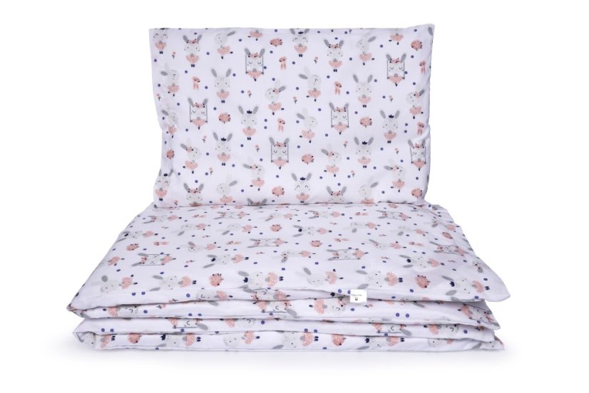 Povlečenie Maceshka Basic tlač - Povlečenie Maceshka Basic Zajkovia baletky v bielej.