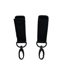 PINKIE Úchyty na tašku ke kočárku - Black 5170 /čierna karabína.