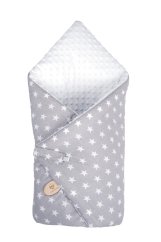 Zavinovačka Maceshka Minky drobné vzory - biela, biele hviezdy.
