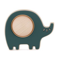 PETITE&MARS Silikónová hračka Elephant Edwin 6m+ - Misty Green 6m+
