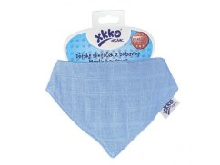 KIKKO Detský slintáček XKKO Organic Staré časy - Ocean blue.