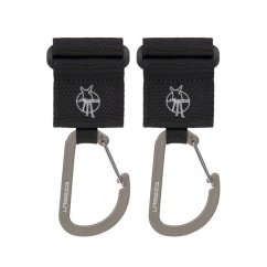 Lässig Úchytky Casual Stroller Hooks with Carabiner - čierne