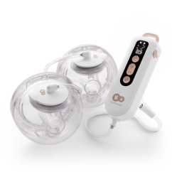 KINDERKRAFT Odsávačka materského mlieka Double Hands-free Gentle Flow - Gold