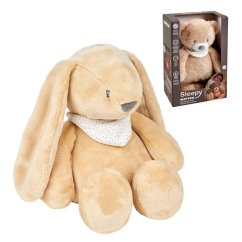 NATTOU Uspávaček plyšový hudební so svetielkom a senzorom plaču 4v1 - Sleepy Bunny Svetlohnedý 0m+