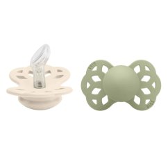Bibs Infinity anatomické cumlíky silikón 2 ks Veľkosť 1 - Ivory / Sage