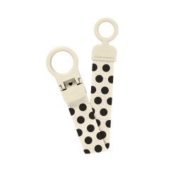 BIBS STUDIO Polka Loop klip na cumlík - Ivory