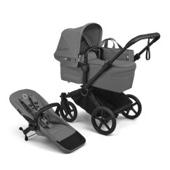BUGABOO Donkey 6 súrozenecký/dvojčatový kočík - BLACK/MOON GREY