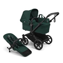 BUGABOO Donkey 6 súrozenecký/dvojčatový kočík - BLACK/FERN GREEN