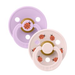 BIBS STUDIO Colour Ladybug cumlíky z prírodného kaučuku 2ks – veľkosť 2 - Violet Sky Mix