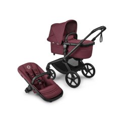 BUGABOO Fox 5 Renew kompletný - ČIERNA/TEMNE ČEREŠŇA-TEMNE ČEREŠŇA