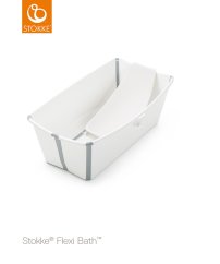 STOKKE® Flexi bath® Skladacia vanička + lehátko do vaničky - White
