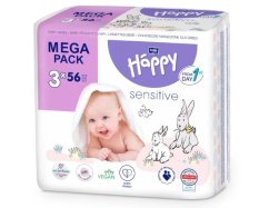 BELLA HAPPY Vlhčené ubrousky Sensitive 3x56ks - 3x56 ks