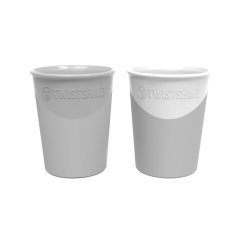 TWISTSHAKE Pohárik 2x 170ml 6+m - Pastelovo šedá a biela