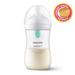 Philips AVENT Fľaša Natural Response s ventilom AirFree 260 ml, 1m+dárek PETITE&MARS Miska 6m+