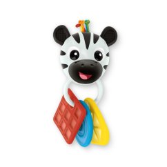 BABY EINSTEIN Kousátko s chrastítkem zebra Zen™ Shake-a-Shape bez BPA 0m+ - Kousátko s chrastítkem zebra Zen™