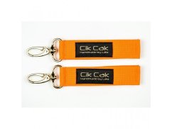 Úchyty Cik Cak so zlatým karabínom - Oranžová.