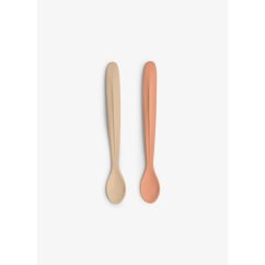 CITRON Silikónové lyžice - dlhé, 2ks - Blush Pink/ Beige