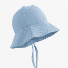NEW BABY Detský mušelínový klobúčik - jeans vel. 56