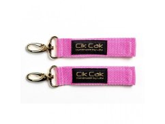 Úchyty Cik Cak so zlatou karabínou - Rúžová.