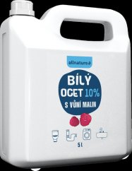 ALLNATURE Bílý ocet 10 % s vôňou malín 5000 ml - 5000 ml