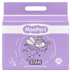 MONPERI STAR Jednorázové pleny - L  8 - 13 kg, 32 ks