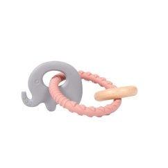 BO JUNGLE Kousátko B-Rattle Rings - Pink